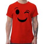 Rote shirtracer Emoji T-Shirts für Herren Größe L 