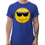 Royalblaue shirtracer Emoji Statement-Shirts für Herren Größe 5 XL Große Größen für den für den Sommer 