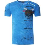 Blaue Kurzärmelige Rusty Neal Rundhals-Ausschnitt T-Shirts für Herren Größe 3 XL 