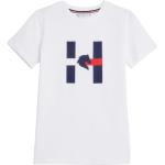 Weiße Kurzärmelige Tommy Hilfiger Printed Shirts für Kinder & Druck-Shirts für Kinder mit Pferdemotiv aus Baumwolle 