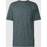Anthrazitfarbene Tom Tailor Melange Shirts mit Tasche aus Baumwolle für Herren Größe L 