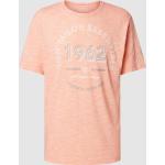 Orange Tom Tailor Melange T-Shirts aus Baumwolle für Herren Größe L 