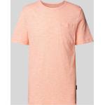 Orange Tom Tailor Melange Shirts mit Tasche aus Baumwolle für Herren Größe 3 XL 