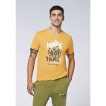 Gelbe Streetwear Oklahoma Nachhaltige T-Shirts mit Knopf aus Jersey für Herren Größe 3 XL Große Größen 