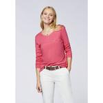 Reduzierte Pinke Langärmelige Polo Sylt T-Shirts aus Jersey für Damen Größe XL 