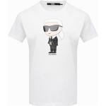 Reduzierte Weiße Karl Lagerfeld Karl T-Shirts für Damen Größe M 