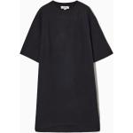 Marineblaue Oversize Kurzärmelige COS Mini Nachhaltige Shirtkleider für Damen Größe XS 