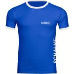 multifanshop Kontrast T-Shirt - Schalke - Brust & Seite, blau/weiß, Größe M