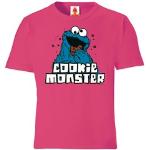 Rosa Kurzärmelige Logoshirt Sesamstraße Krümelmonster Kinder T-Shirts aus Jersey für Mädchen Größe 176 