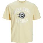Reduzierte Pastellgelbe Jack & Jones T-Shirts aus Jersey für Herren 