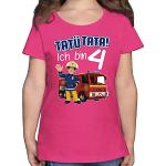 Fuchsiafarbene Motiv shirtracer Feuerwehrmann Sam Printed Shirts für Kinder & Druck-Shirts für Kinder aus Baumwolle für Mädchen Größe 116 