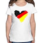 Weiße Motiv shirtracer Europameisterschaft Kinder T-Shirts aus Baumwolle für Mädchen Größe 152 