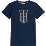 Blaue Kurzärmelige Tommy Hilfiger Manhattan Rundhals-Ausschnitt T-Shirts aus Baumwolle für Herren Größe S 