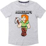 Graue Minecraft Kinder T-Shirts aus Baumwolle Größe 152 