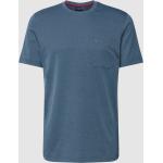 Blaue Unifarbene Christian Berg Men Shirts mit Tasche aus Baumwollmischung für Herren Größe XL 