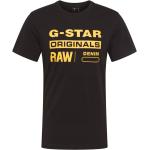 Schwarze Unifarbene G-Star Raw T-Shirts aus Baumwolle für Herren Größe M 