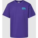 T-Shirt mit Label-Print Modell 'SMALL ARCH LOGO' M men Purple