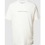 Offwhitefarbene Calvin Klein CK T-Shirts aus Baumwolle für Herren Größe L 