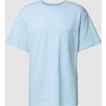 Hellblaue Unifarbene Karl Kani T-Shirts aus Baumwolle für Herren Größe XS 