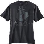 Reduzierte Schwarze Uncle Sam Rundhals-Ausschnitt T-Shirts aus Baumwolle für Herren Größe L 