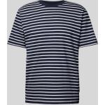 Marineblaue Gestreifte Tom Tailor T-Shirts aus Baumwolle für Herren Größe M 
