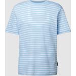 Hellblaue Gestreifte Tom Tailor T-Shirts aus Baumwolle für Herren Größe XL 