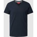 Marineblaue Vintage Superdry V-Ausschnitt T-Shirts für Herren Größe XL 