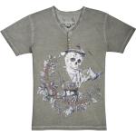 Sandfarbene Stockerpoint V-Ausschnitt T-Shirts mit Knopf für Herren Größe XXL 