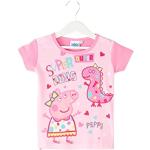 Rosa Peppa Wutz Kinder T-Shirts mit Schweinemotiv für Mädchen 