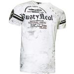 Weiße Elegante R-Neal T-Shirts für Herren Größe XXL für Partys für den für den Herbst 