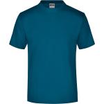 Petrolfarbene Elegante James & Nicholson T-Shirts aus Baumwolle für Herren Größe M 