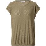 Olivgrüne Bestickte Zabaione T-Shirts aus Jersey für Damen Größe XL Große Größen 