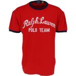 Rote Ralph Lauren Rundhals-Ausschnitt T-Shirts für Herren Größe M 