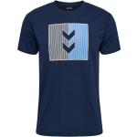 Reduzierte Blaue Gestreifte Hummel T-Shirts mit Insekten-Motiv aus Jersey für Herren Größe M Große Größen 