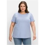 Reduzierte Blaue Sheego T-Shirts aus Jersey für Damen Größe 3 XL Große Größen 