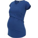 Reduzierte Marineblaue Bebefield V-Ausschnitt T-Shirts aus Jersey enganliegend für Damen Übergrößen Große Größen 