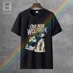 T-Shirt Sommer Neuheit Cartoon T-Shirt Grafik T-Shirt Herren XL One Man Wolf Pack From The Hangover 2F