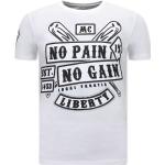 Weiße Local Fanatic Sons of Anarchy T-Shirts aus Baumwolle für Herren Größe L 
