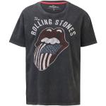 Reduzierte Schwarze Vintage Vestino Rolling Stones Rundhals-Ausschnitt Damenbandshirts aus Baumwolle Größe L - versandkostenfrei 