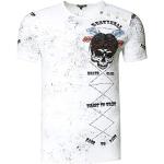 Weiße Vintage R-Neal Rundhals-Ausschnitt T-Shirts für Herren Größe XL für Partys für den für den Herbst 