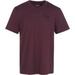 Auberginefarbene Unifarbene Halblangärmelige WRANGLER T-Shirts aus Baumwolle maschinenwaschbar für Herren für den für den Sommer 