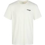 Weiße Unifarbene Halblangärmelige WRANGLER T-Shirts aus Baumwolle maschinenwaschbar für Herren für den für den Sommer 