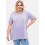 Reduzierte Violette Zizzi T-Shirts für Damen Übergrößen Große Größen 