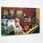 Tables for Ladies Tische für Damen Edward Hopper Kunstdruck auf Leinwand Eho43, 50 x 70 cm