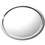 Silberne Runde Runde Tabletts 35 cm aus Edelstahl stapelbar 
