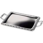 Silberne Rechteckige Eckige Tabletts aus Edelstahl stapelbar 
