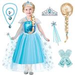 Blaue Die Eiskönigin Elsa Faschingskostüme & Karnevalskostüme aus Baumwolle für Kinder 