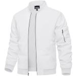 TACVASEN Herren Übergangsjacke Leichtuflage-Jacke Sport Jacket Frühling Herbstjacke für Männer (S, Weiß)