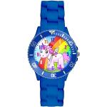 Hellblaue Taffstyle Quarz Kunststoffarmbanduhren mit Analog-Zifferblatt mit Kunststoff-Uhrenglas mit Silikonarmband für Kinder 