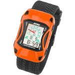 Orange Wasserdichte Taffstyle Quarz Kinderarmbanduhren aus Silikon mit Digital-Zifferblatt mit Alarm mit Kunststoff-Uhrenglas mit Silikonarmband 